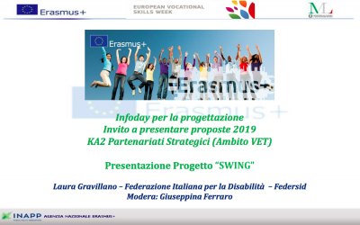 Il progetto SWING presentato a Roma durante l’Erasmus+ Infoday